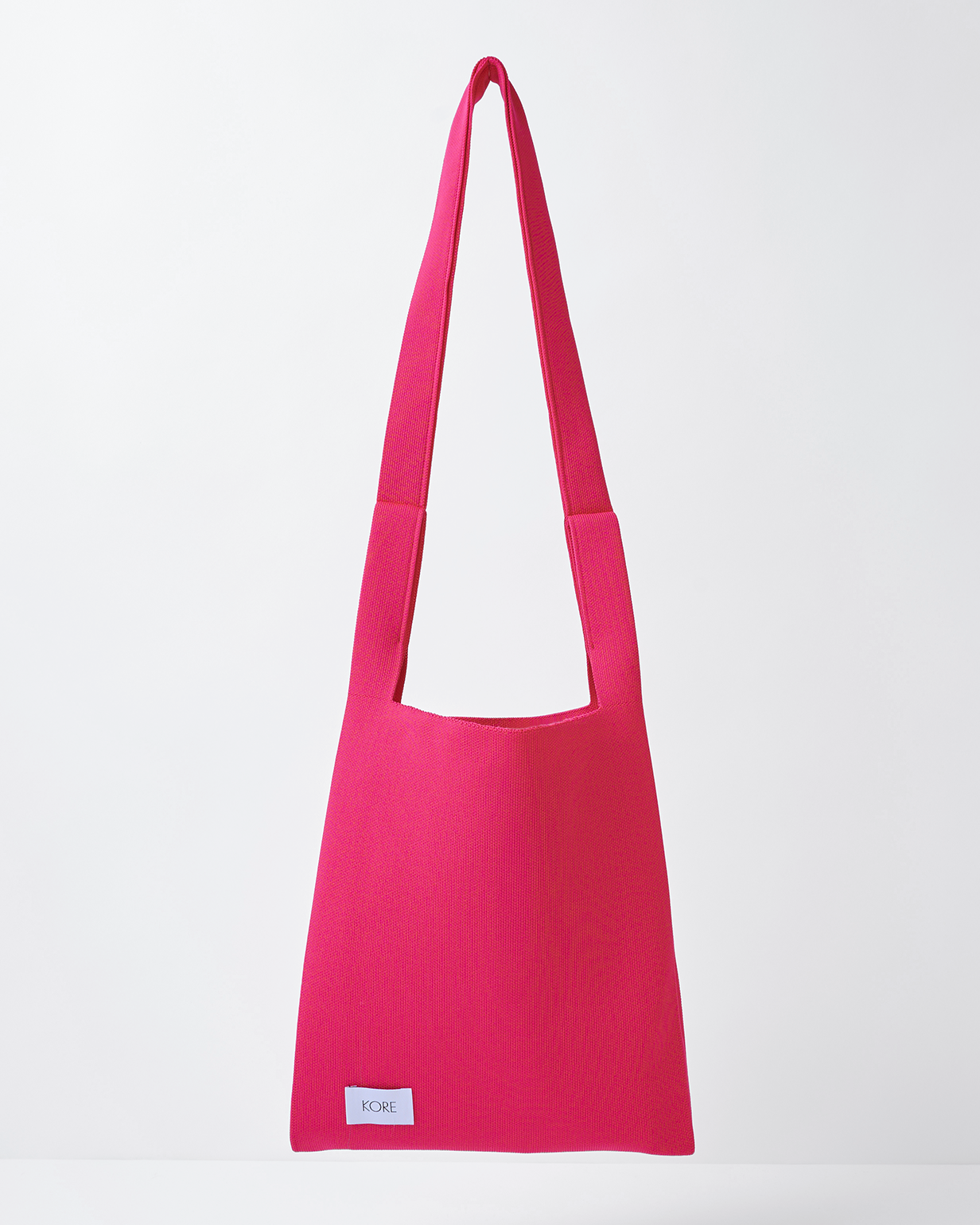 Square L in Berry Pink 再生ポリエステルを使用した純国産ニット