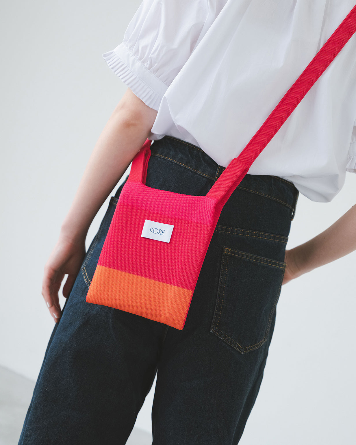 Square S in Berry Orange Block