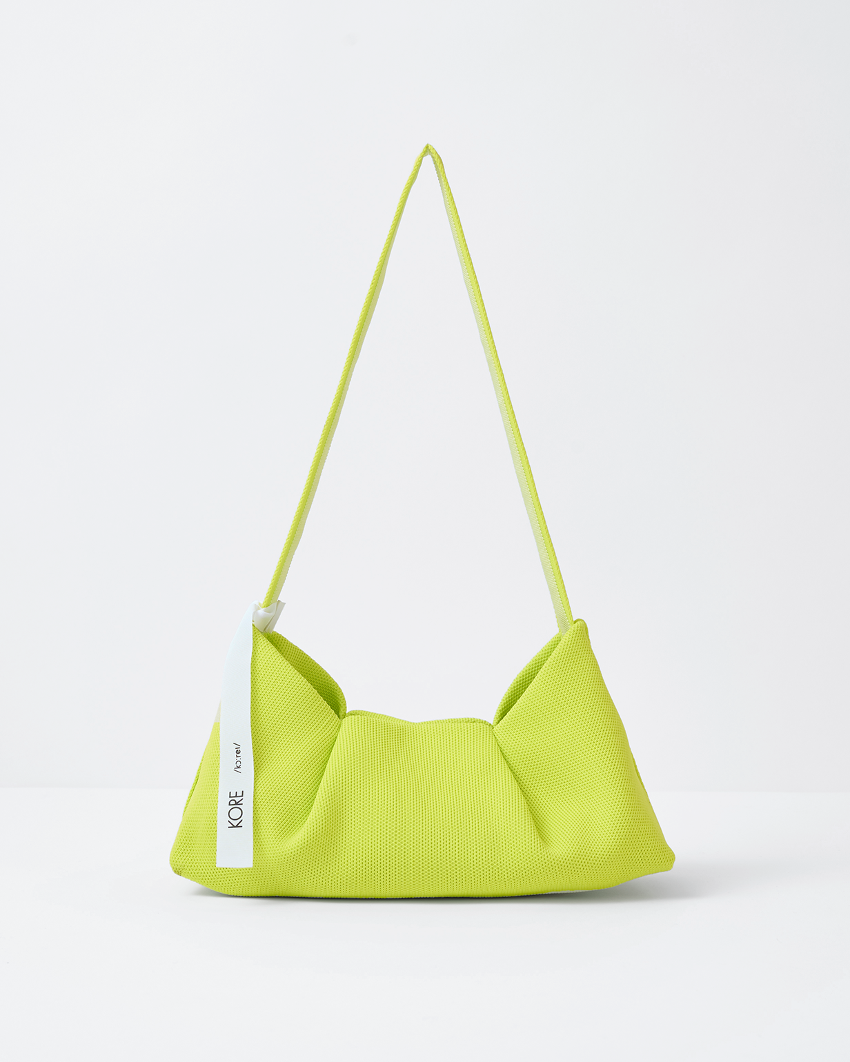 Dumpling in Lime Yellow 再生ポリエステルを使用した純国産ニット