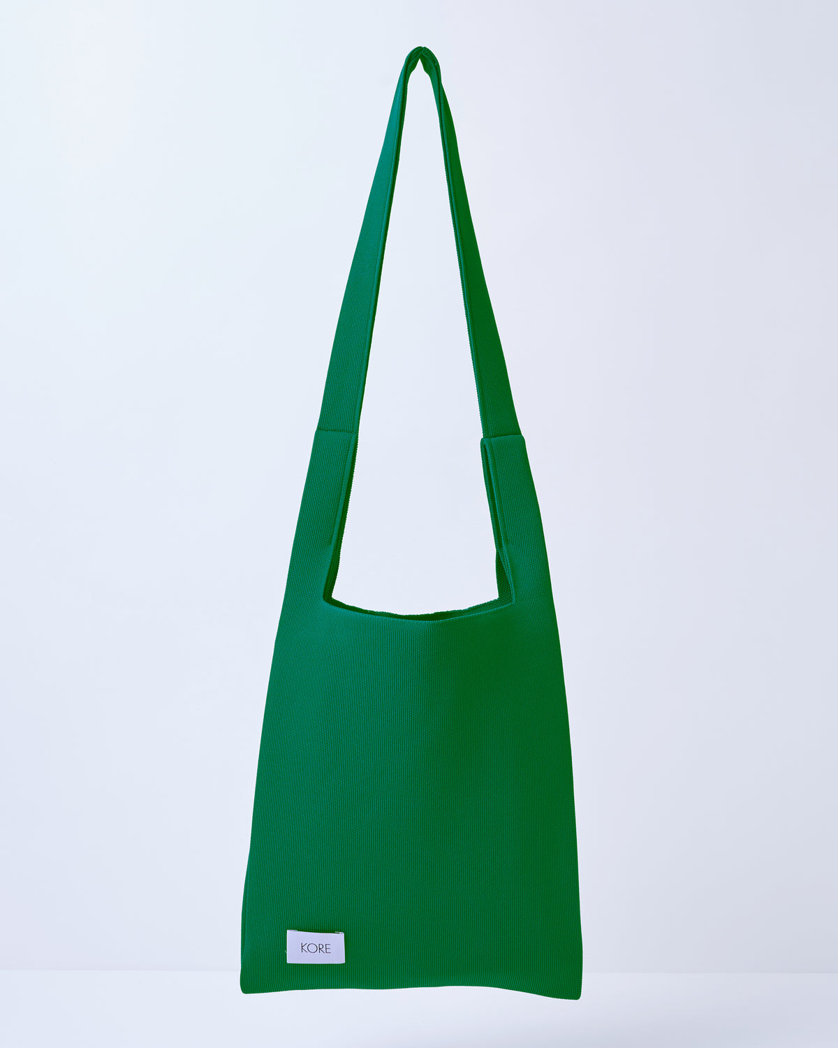 Square L in Leaf green 再生ポリエステルを使用した純国産ニット 