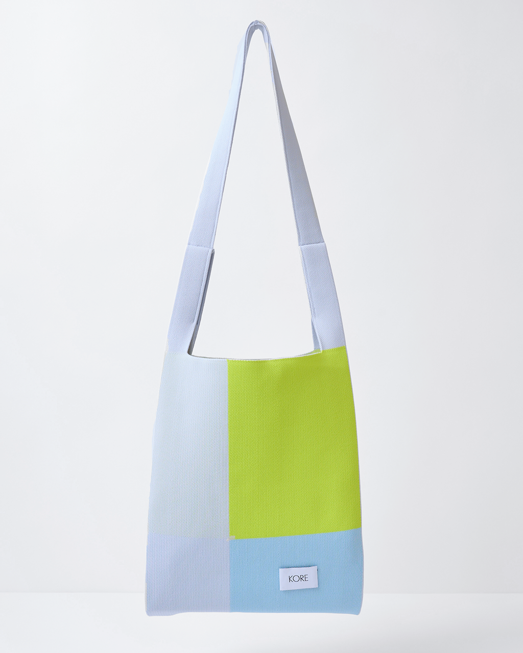 Square L in Cold Lime Block 再生ポリエステルを使用した純国産