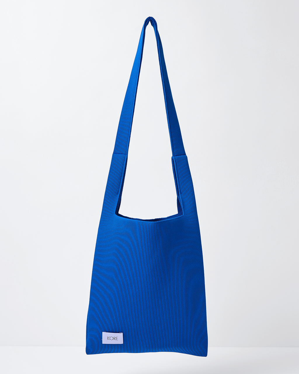 Square L in Ocean Blue 再生ポリエステルを使用した純国産ニット