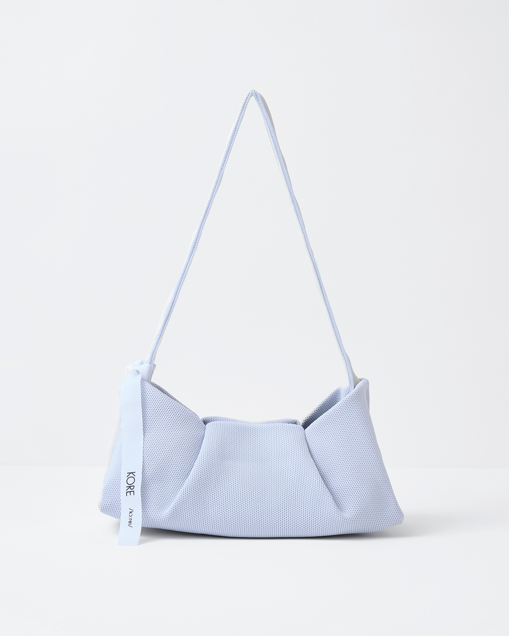 Dumpling in Ice Gray 再生ポリエステルを使用した純国産ニットバッグ